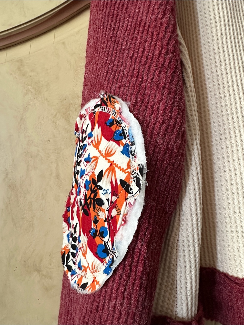 POL Game On Hoodie Thermal and Quilted Patchwork Sweatshirt size Medium - Picture 6 of 6